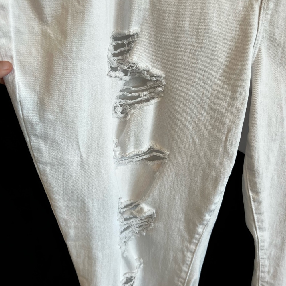 Elite Jeans White Distressed Straight-Leg – Size 23/24 🤍👖 - Picture 7 of 12